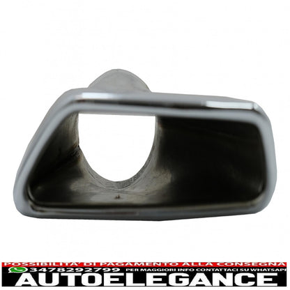 Terminali di scarico adatti per bmw serie 5 g30 g31 (2017-up) f10 f11 (2010-2014) f10 f11 lci (2015-2017) serie 6 g32 (2017-up) m-tech sport design cromato