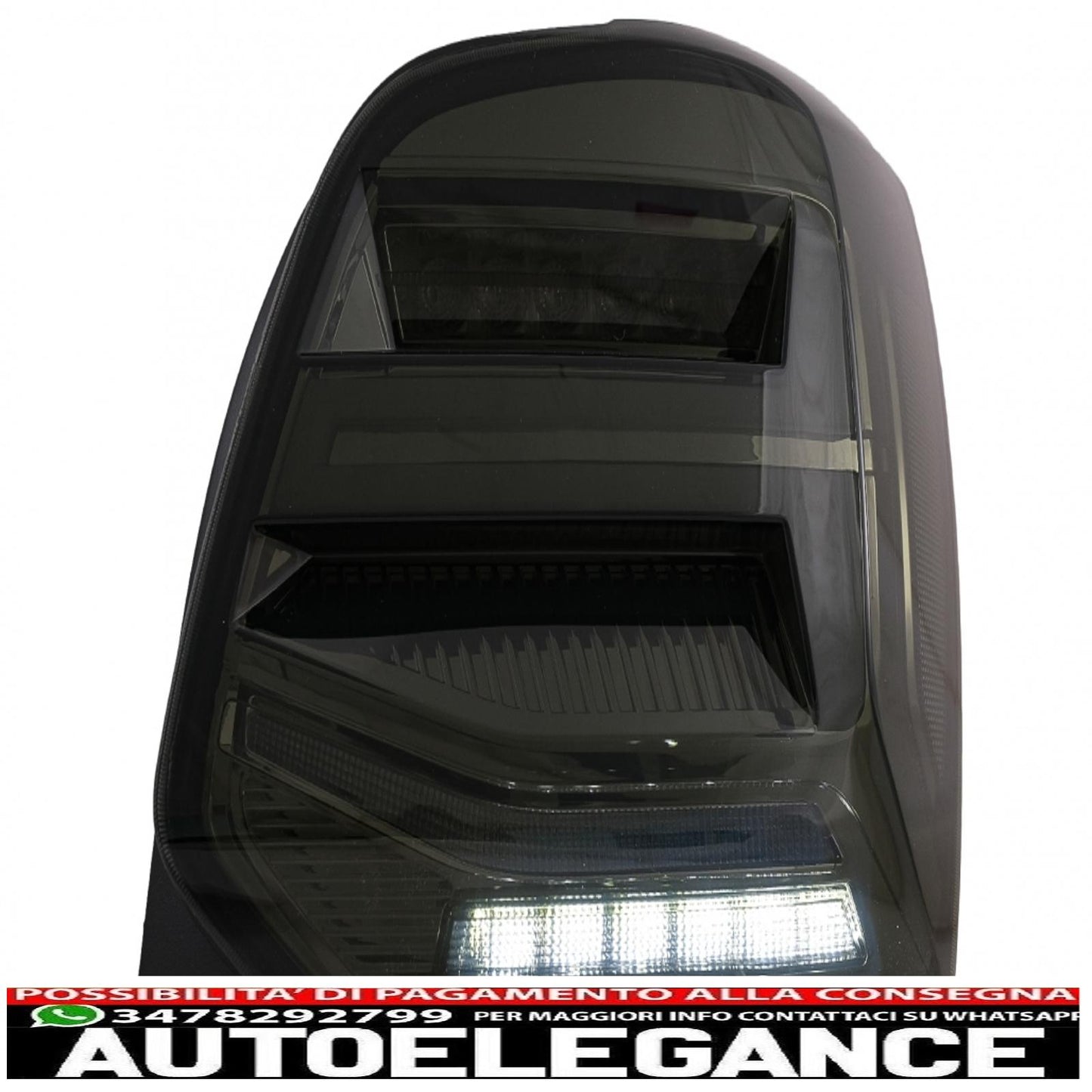 fanali posteriori full led adatti per vw polo 6r 6c 61 (2011-2017) luci di svolta dinamiche sequenziali vento look fumè