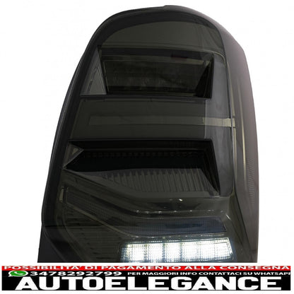 fanali posteriori full led adatti per vw polo 6r 6c 61 (2011-2017) luci di svolta dinamiche sequenziali vento look fumè