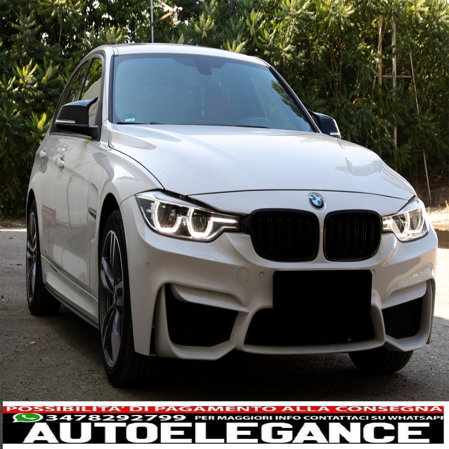 paraurti anteriore adatto per bmw serie 3 f30 f31 pre-lci e lci (2011-2018) design m4