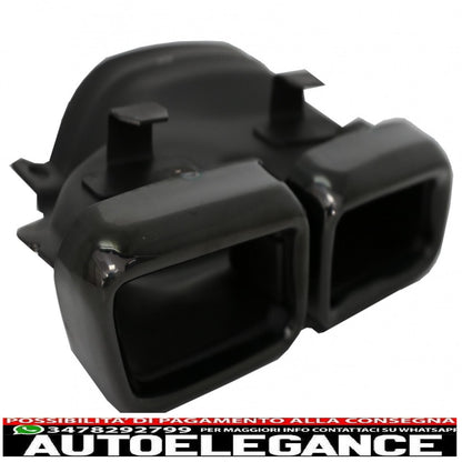 diffusore posteriore con terminali di scarico adatto per mercedes gle w166 suv sport line (2015-2018) pacchetto notturno