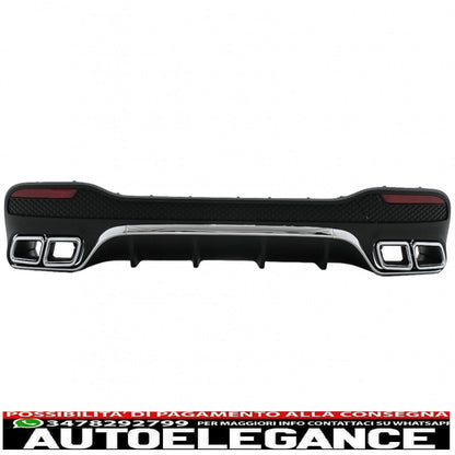 complete body kit suitable for mercedes gle w166 suv (2015-2018) black chrome