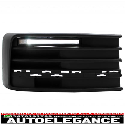 Front bumper additional spoiler with LED daytime running lights and roof spoiler, suitable for VW Transporter T6 (2016-up) Sportline design