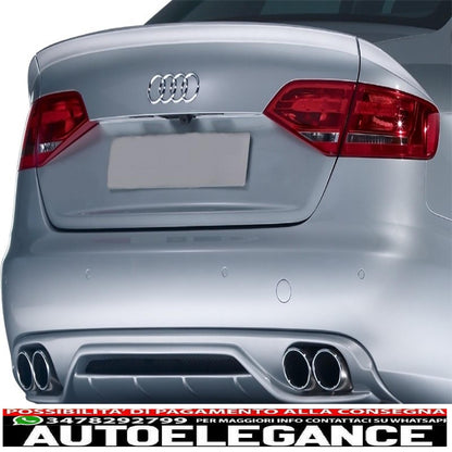 Diffusore mantovana paraurti posteriore adatto per audi a4 b8 berlina pre restyling (2007-2012) ab-design