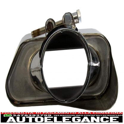diffusore d'aria a doppia uscita edizione nero brillante adatto per bmw f10 f11 (2011-2017) con terminali di scarico sport m-teck 550i v8 lci design quadrato