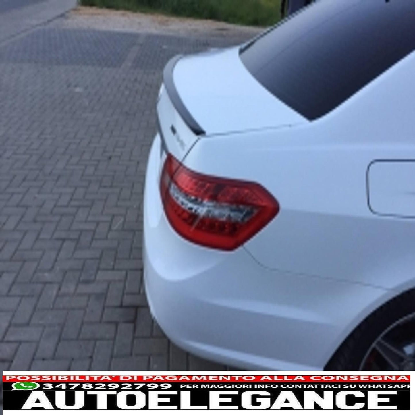 trunk spoiler suitable for mercedes e class w212 (2009-2016) restyling piano black design