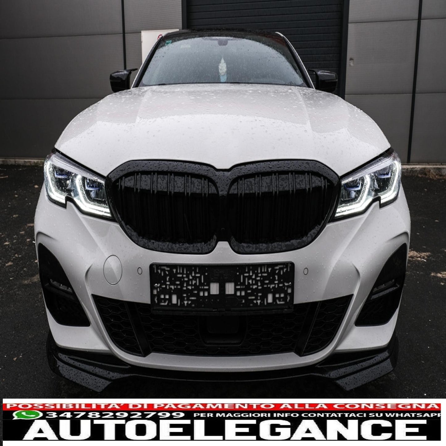 Calotte specchietti adatte per BMW Serie 3 G20 G21 G28 (2017-up) Piano Black M Sport Design LHD AUTOELEGANCERICAMBI