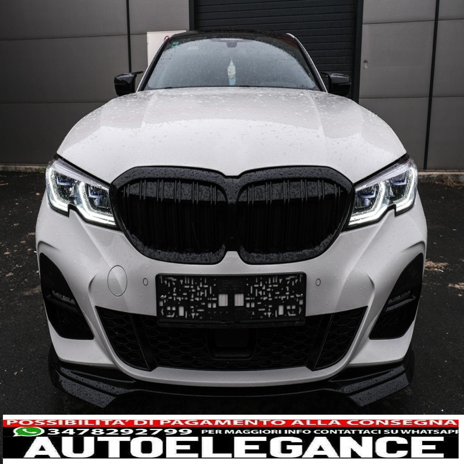 Calotte specchietti adatte per BMW Serie 3 G20 G21 G28 (2017-up) Piano Black M Sport Design LHD AUTOELEGANCERICAMBI