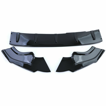 SPLITTER 3 PZ ADATTO PER VW GOLF 7 GOLF 7.5 GTI GTD RLINE NERO LUCIDO