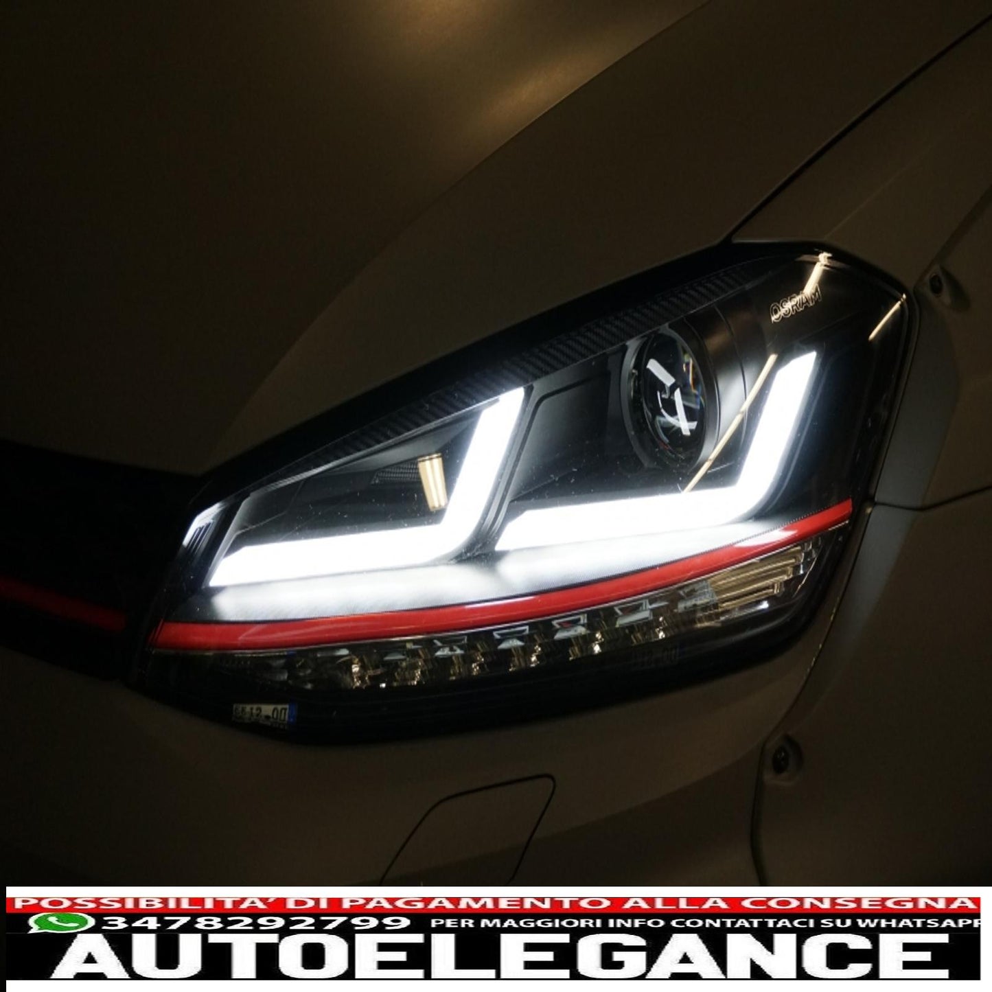 Osram full LED ledriving headlights suitable for VW Golf 7 VII (2012-2017) Red GTI upgrade for halogens