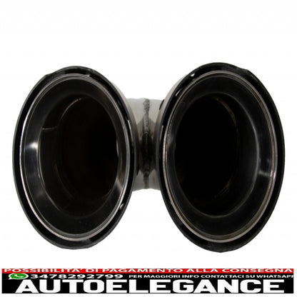 Diffusore del paraurti posteriore nero opaco con terminali di scarico doppi in carbonio adatti per BMW Serie 5 G30 G31 dal 2017 in poi design M5