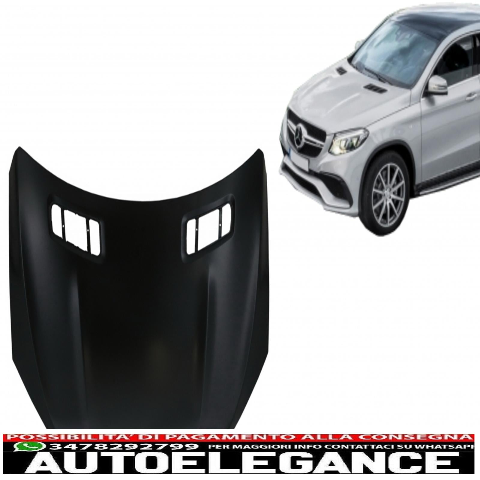 cofano cofano adatto a mercedes gle suv w166 (2015-2018) gle coupe c292 (2015-2019) c63 look AUTOELEGANCERICAMBI