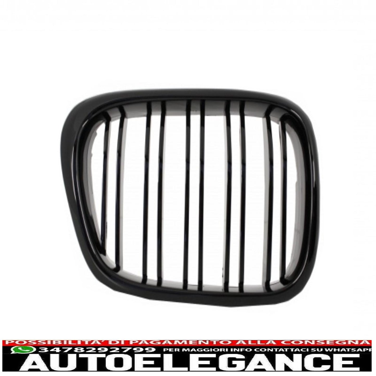 Body kit with central grilles piano black suitable for bmw 5 series e39 (1997-2003) m5 design