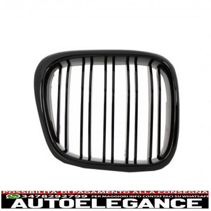 Body kit with central grilles piano black suitable for bmw 5 series e39 (1997-2003) m5 design