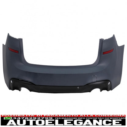 kit carrozzeria adatto per bmw serie 2 f46 lci gran tourer (05.2017-12.2019) m-technik design doppia uscita per scarico singolo