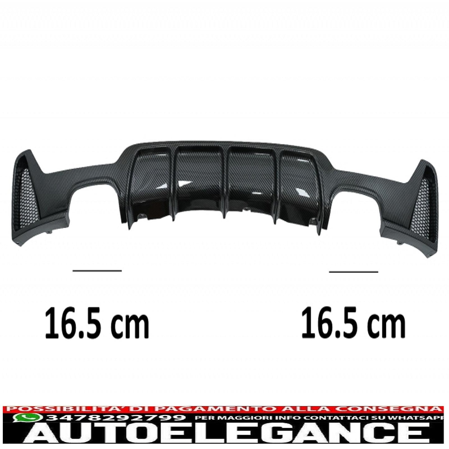 spoiler anteriore con diffusore adatto per bmw serie 4 f32 coupe f33 cabrio f36 grand coupe (2013-03.2019) rivestimento in pellicola di carbonio con design m-performance