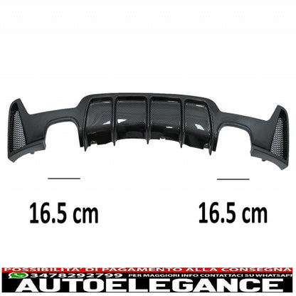 spoiler anteriore con diffusore adatto per bmw serie 4 f32 coupe f33 cabrio f36 grand coupe (2013-03.2019) rivestimento in pellicola di carbonio con design m-performance