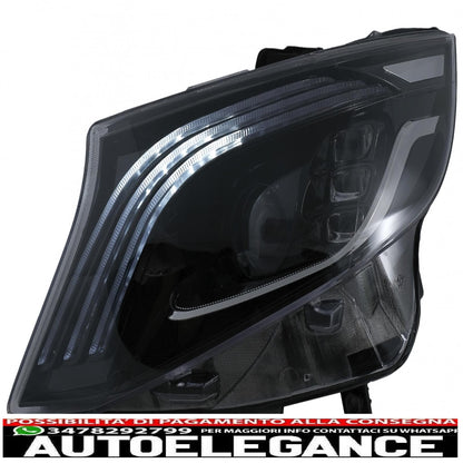 fari full led adatti per mercedes classe v w447 (2016-2020) neri