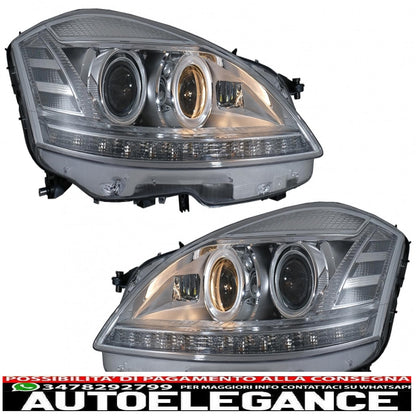 led headlights suitable for mercedes s class w221 (2005-2009) restyling look with sequential dynamic cornering lights