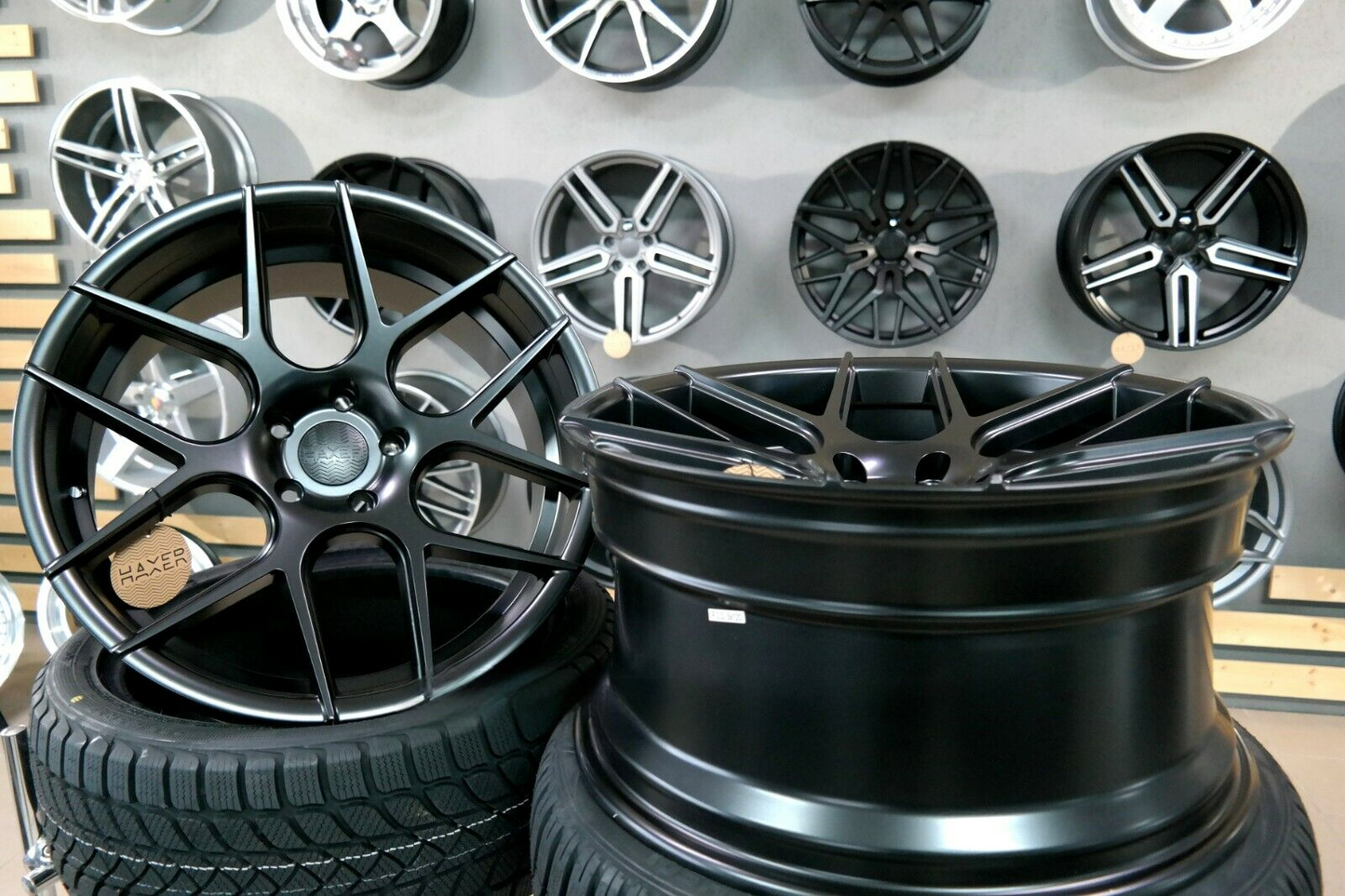 ADATTO per Audi Mercedes Concavo Ruote Nero Csl 18 inch 5x112 haxer HX022