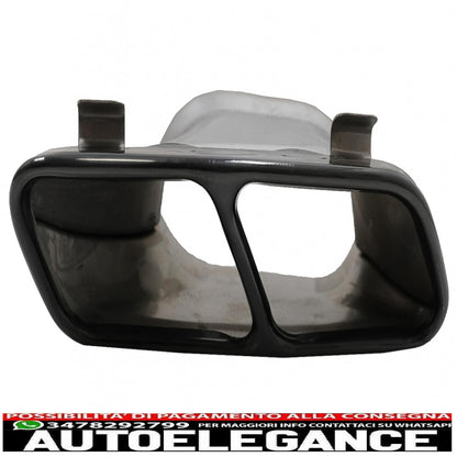 Exhaust pipes suitable for mercedes a-class w176 (2012-2018) cla w117 c117 (2012-2018) a45 cla45 black design 