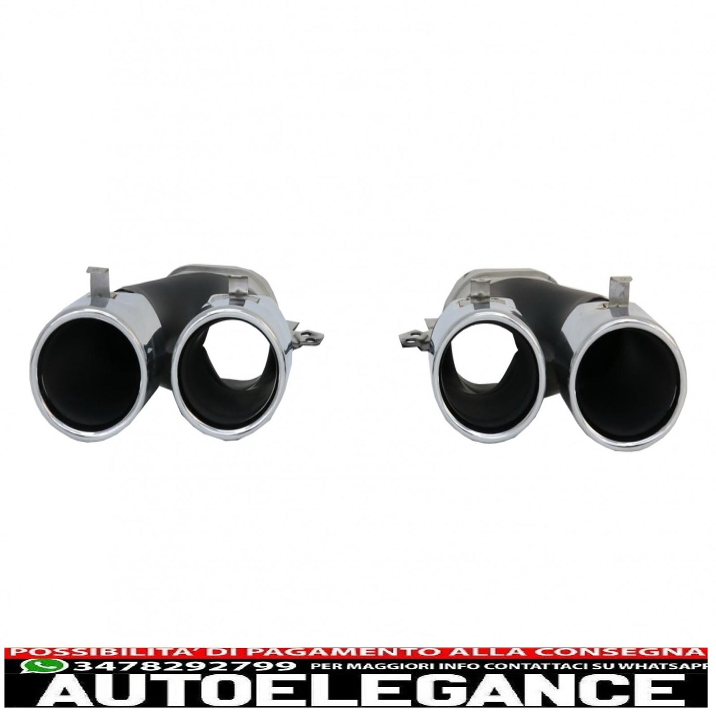 diffusore posteriore con terminali di scarico argento adatti per mercedes glc coupe facelift c253 (2020-) glc43 design