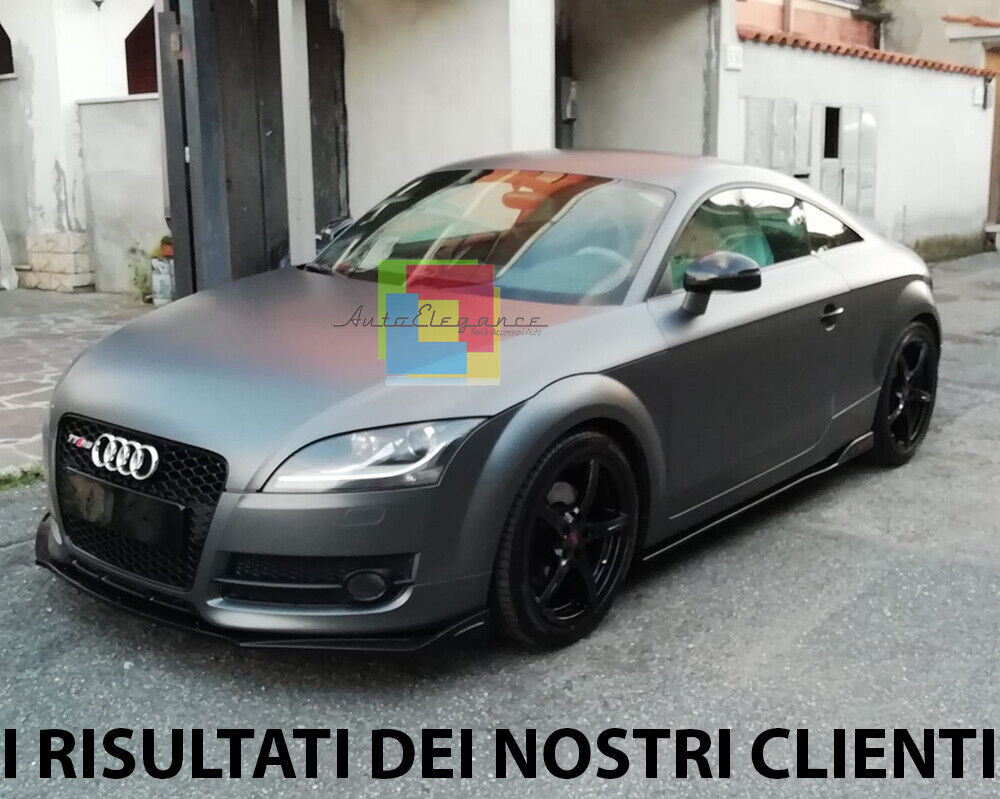 AUDI TT 8J 06-14 LAMA SOTTO PARAURTI ANTERIORE ABS LOOK SPORTIVO NERO LUCIDO - AUTOELEGANCERICAMBI