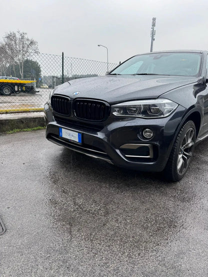 GRIGLIA ADATTA PER BMW X5 F15 X6 F16 2013-2018 DOPPIA FASCIA LOOK NERO LUCIDO