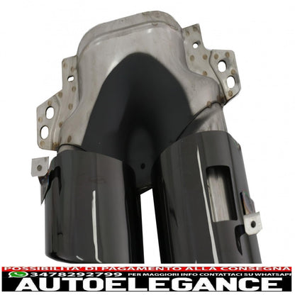 rear diffuser with front side air intakes and side fins suitable for mercedes a-class v177 sedan (2018-up) black exhaust 