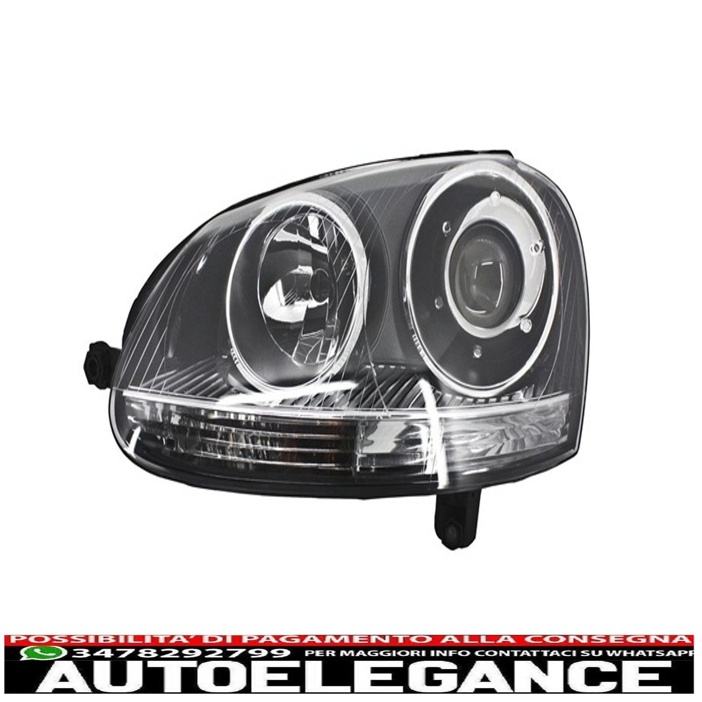 Paraurti anteriore adatto per vw golf v 5 mk5 (2003-2007) design gti con fari allo xeno