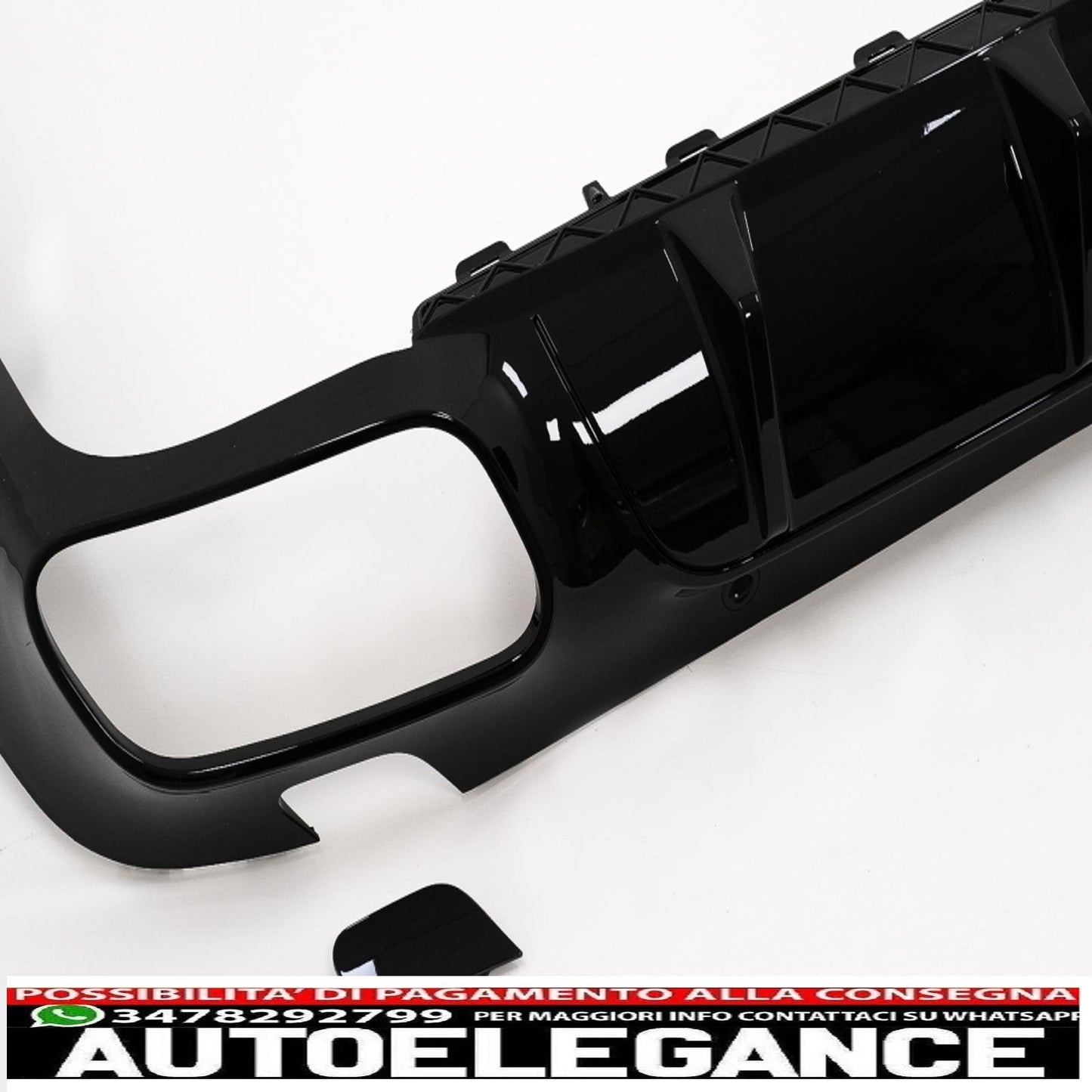 diffusore posteriore con terminali di scarico neri adatto per mercedes classe cls c257 sport line (2018-up) design cls63