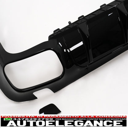 diffusore posteriore con terminali di scarico neri adatto per mercedes classe cls c257 sport line (2018-up) design cls63