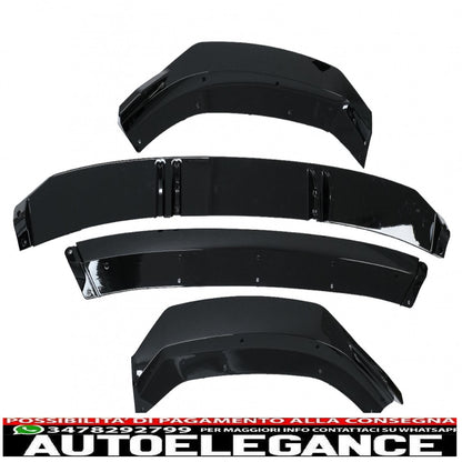 Additional spoiler for front bumper suitable for audi a3 8v restyling s-line (2017-up) piano black 