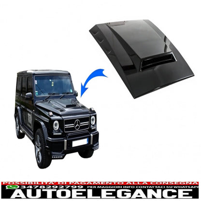 bonnet air intake bonnet air intake suitable for mercedes g class w463 (1989-2017) c197 obsidian black abs