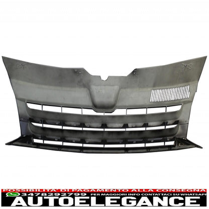 Additional front bumper spoiler suitable for VW Transporter Multivan Caravelle T5 T5.1 Facelift (2010-2015) with badgeless front grille and Sportline design 