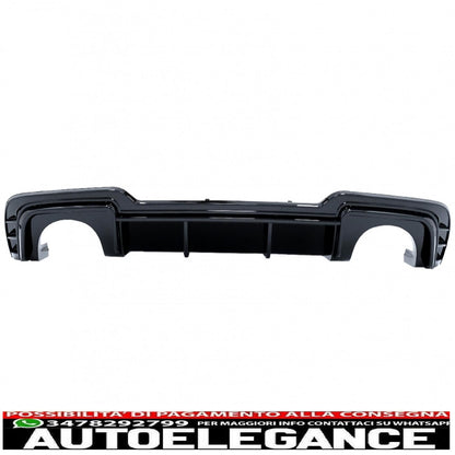 Rear Bumper Diffuser Valance Suitable for Audi A3 8V Facelift (2017-2019) with Front Bumper Spoiler Additional Hatchback Sportback RS3 Only S-Line Bumper Design Piano Black