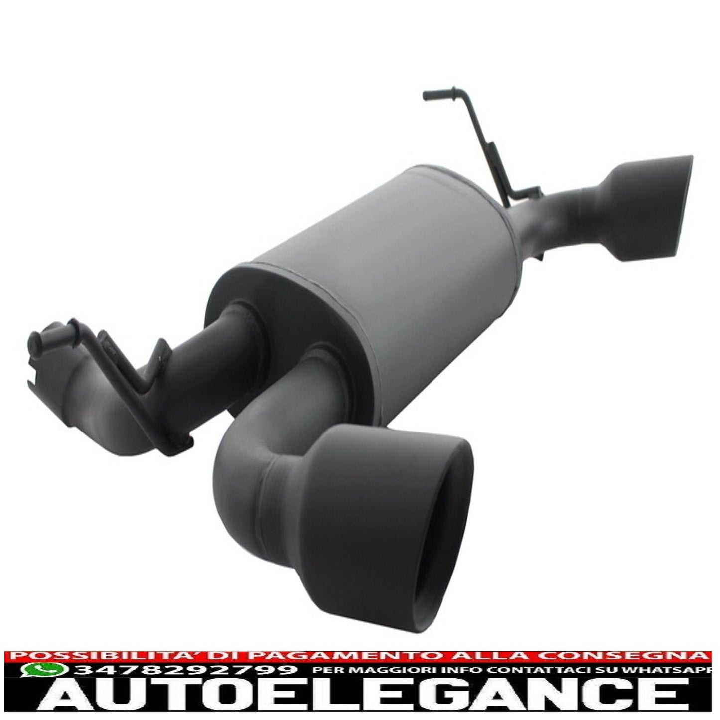 Metal Rear Bumper with Full Exhaust System Rear Axle Fit for Jeep Wrangler Rubicon JK (2007-2017) Dual Exhaust