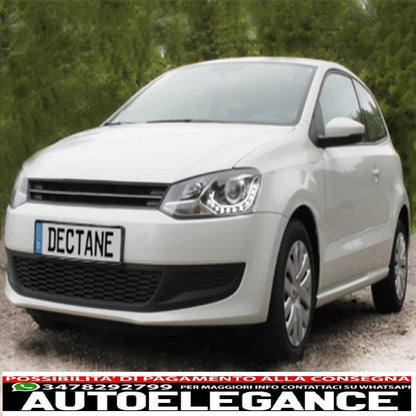 dayline headlights suitable for vw polo 6r 09+ led drl daytime running lights black optics