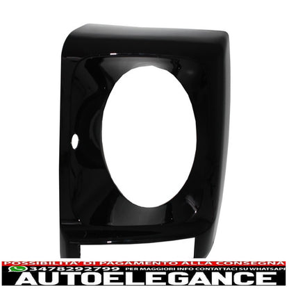 coperture fari nere con led drl luci diurne cromate adatte per mercedes classe g w463 (1989-up) design g65 nero AUTOELEGANCERICAMBI