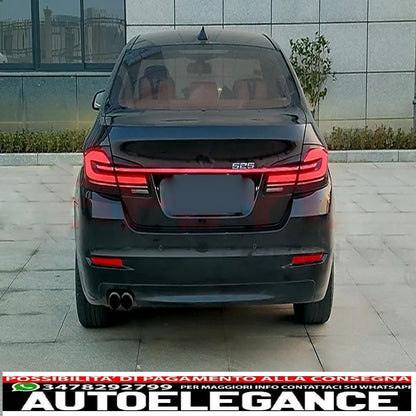 LED taillights suitable for BMW 5 Series F10 (2011-2017) with dynamic sequential cornering lights updated to LCI G30 design