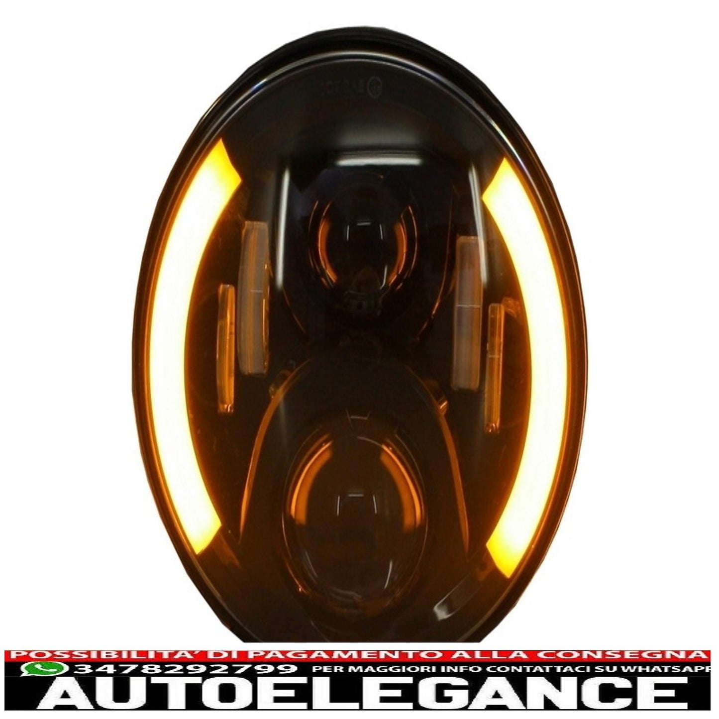 griglia anteriore centrale con fari a LED Cree da 7 pollici adatti per Jeep Wrangler JK (2007-2017) maschera Spettro con design Angry Bird