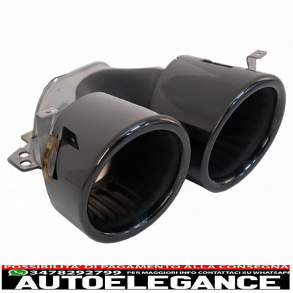 rear diffuser with black exhaust tips suitable for mercedes gle w167 suv v167 sport line (2019-up) gle53 design night package