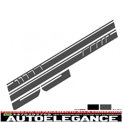 set of side and top hood roof tailgate dark grey stickers suitable for mercedes cla w117 c117 x117 (2013-2016) w176 (2012-2018) 45 design edition 1