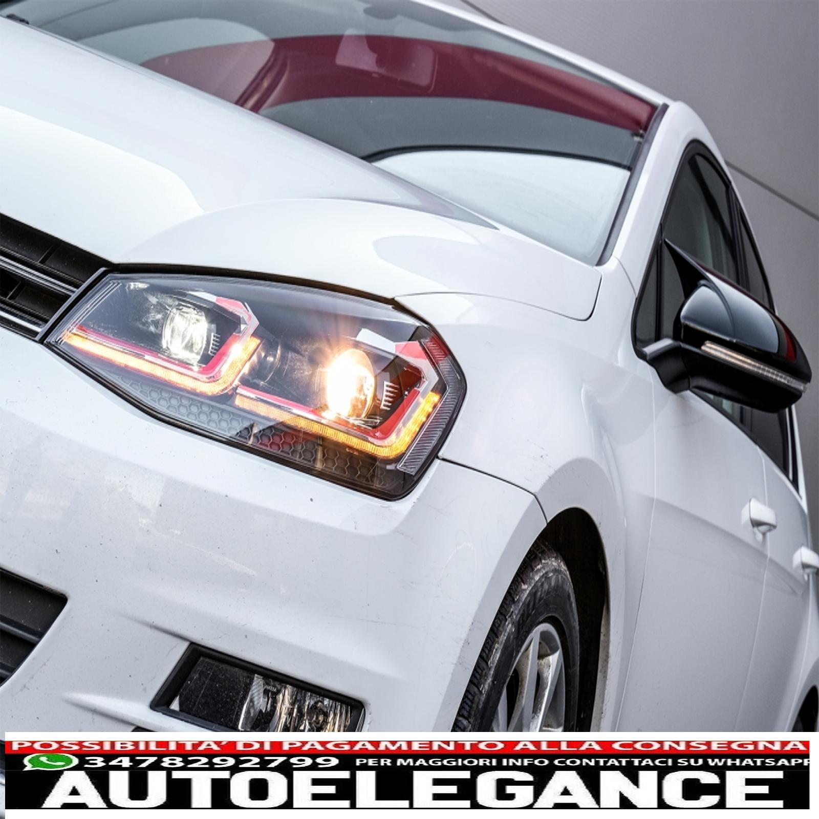 Copri specchietti adatti per vw golf vii 7 e 7.5 (2013-up) touran ii (2015-2016) golf alltrack (2014-2017) pianoforte nero AUTOELEGANCERICAMBI