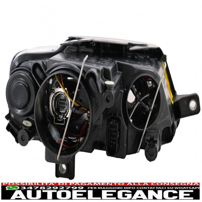 headlights suitable for vw passat b6 3c (03.2005-2010) 2 black halo rims 
