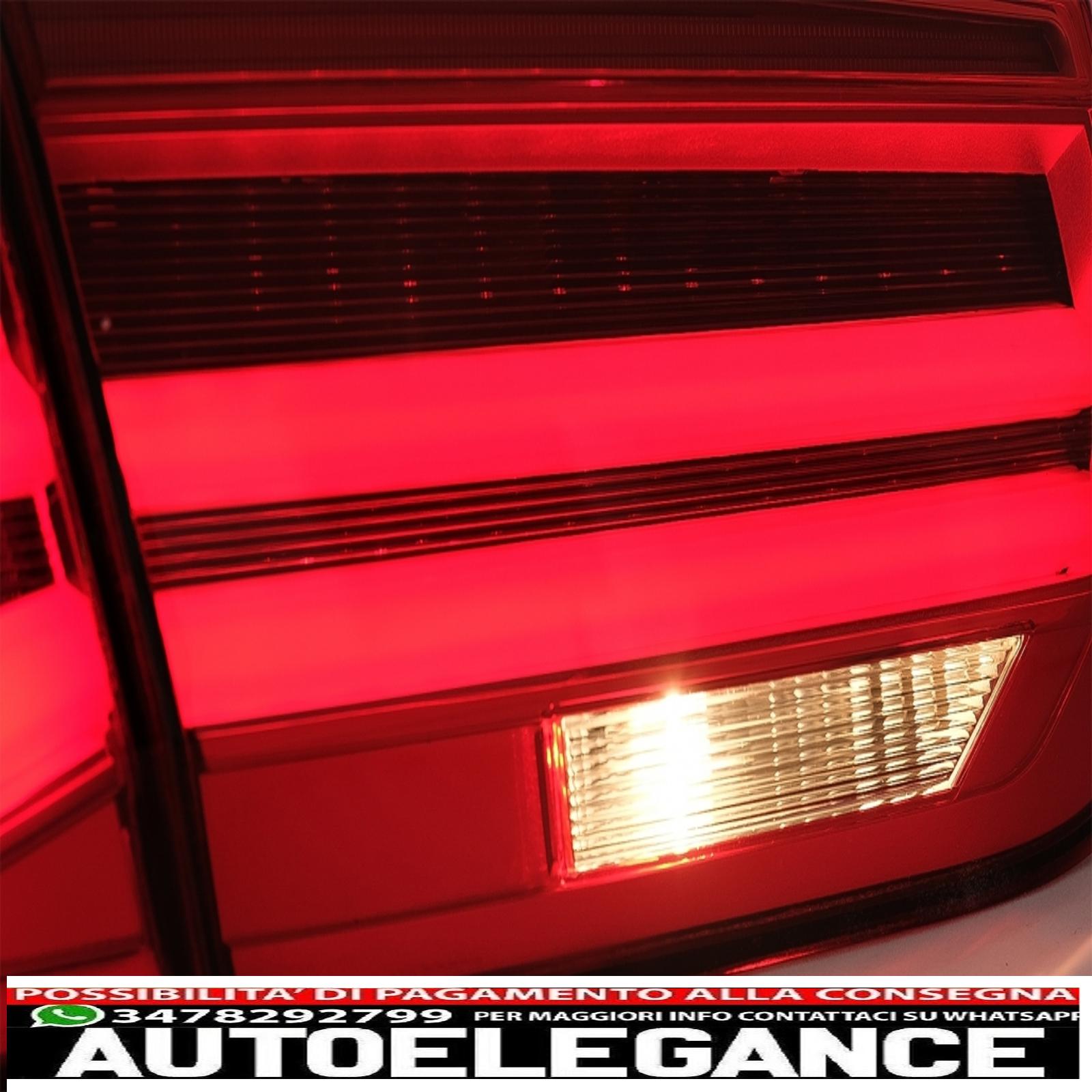 conversione fanali posteriori a led al design lci adatti per bmw serie 3 f30 pre lci lci (2011-2019) rosso trasparente con luce di svolta sequenziale dinamica AUTOELEGANCERICAMBI