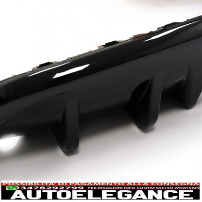 Diffusore mantovana paraurti posteriore adatto per vw golf 6 vi (2008-2012) r20 look solo per paraurti standard nero pianoforte