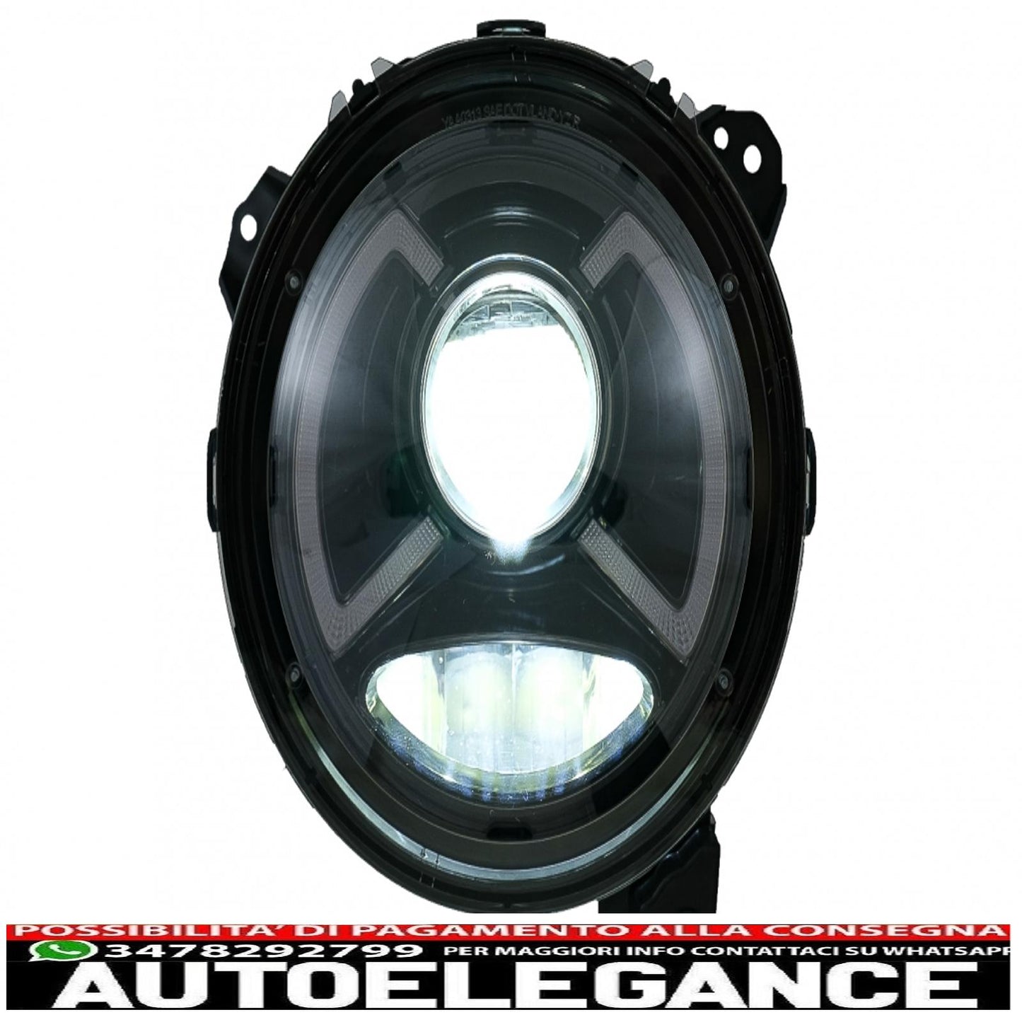 Full LED headlights suitable for Jeep Wrangler IV JL/JLU (2018-up) light bar. 