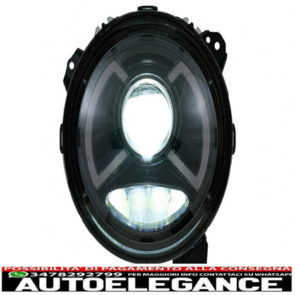 Full LED headlights suitable for Jeep Wrangler IV JL/JLU (2018-up) light bar. 