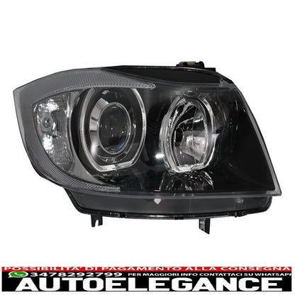 complete body kit suitable for bmw 3 series e90 (2005-2008) m-technik m-performance design with black angel eye headlights